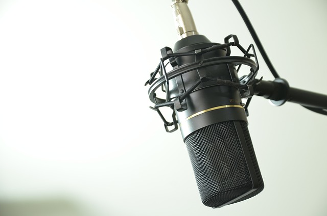 Microfone para gravação de podcast